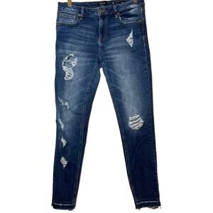 Miss Me Distressed Skinny Jeans 28 Womens Destroyed Ripped